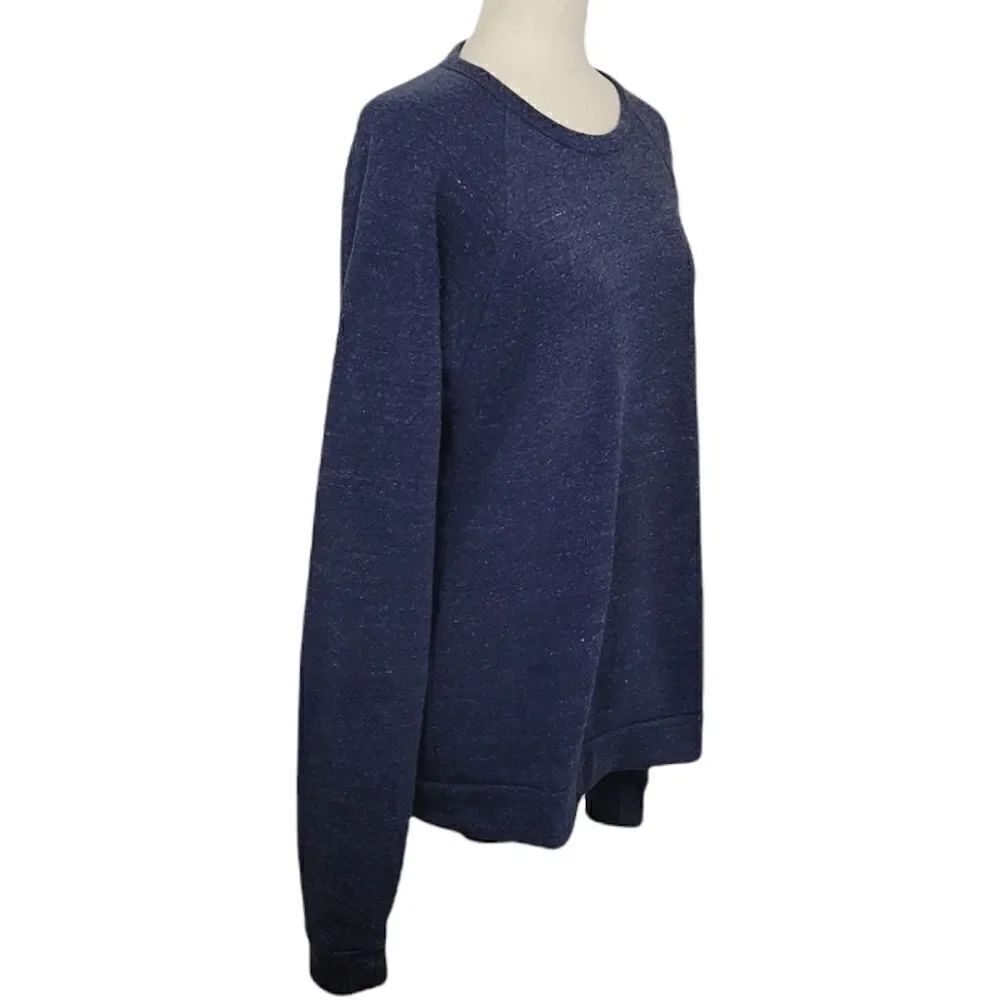 Love Your Melon Heathered Speckled Blue Raglan Sleeve Sweatshirt Size L - Picture 3 of 8